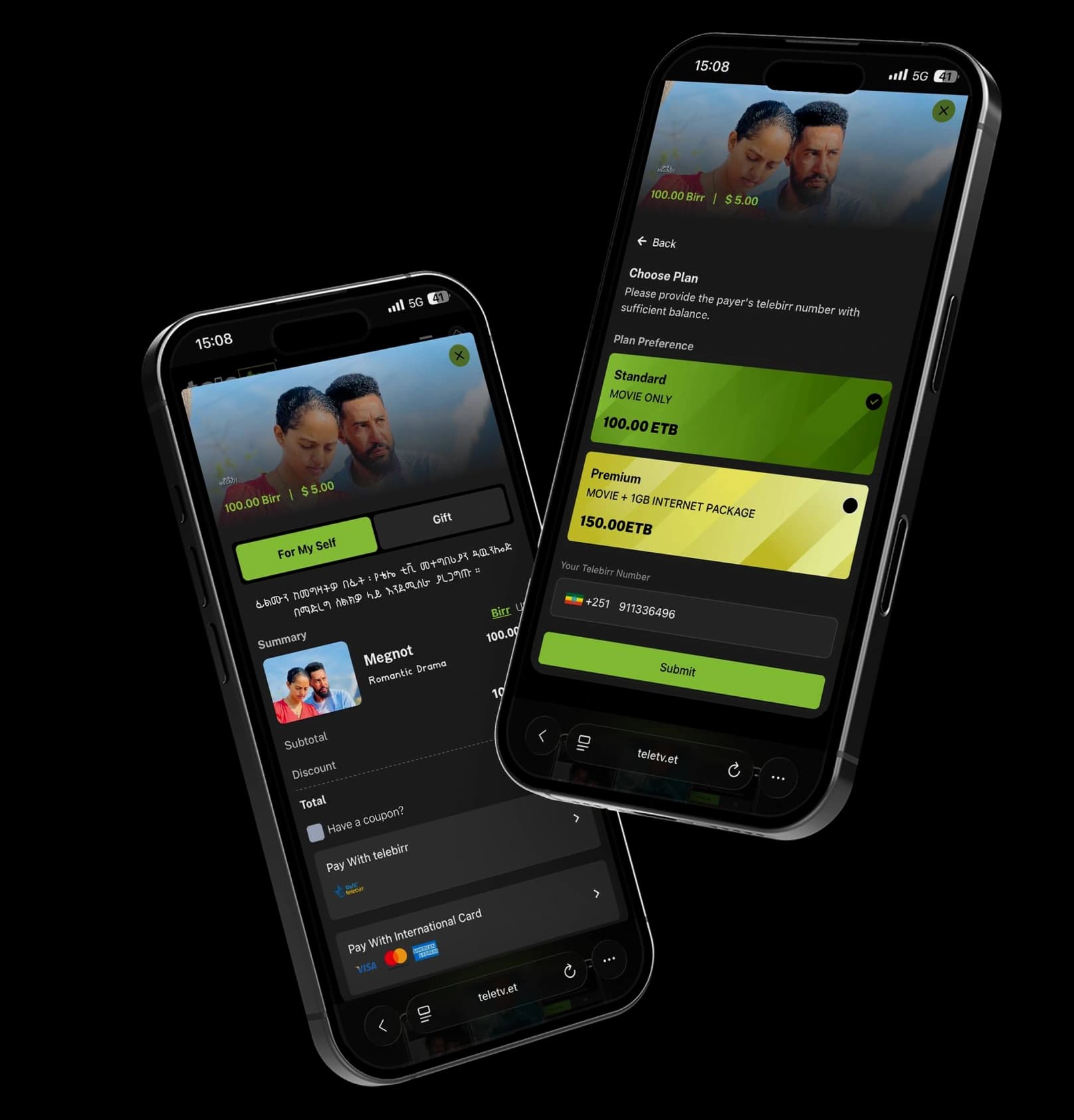 Personalised dashboard view on Dashen app