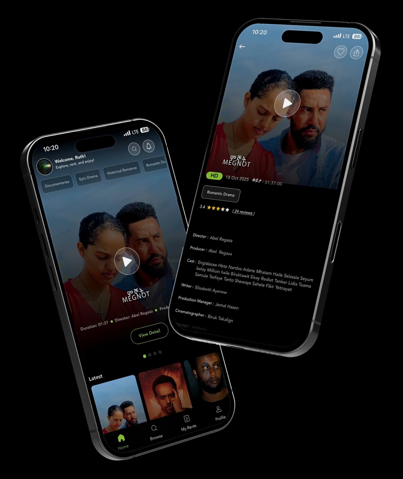 Personalised dashboard view on Dashen app